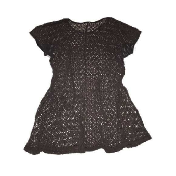 Resorts Plus Other - Resorts Plus coverup Womens M army green open thin knit shirt mini dress Beachy